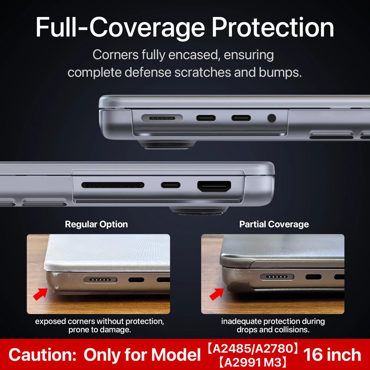 Soonjet Compatible for MacBook Air 13.6 inch Case M3 M2 2024-2022 - Matte Clear