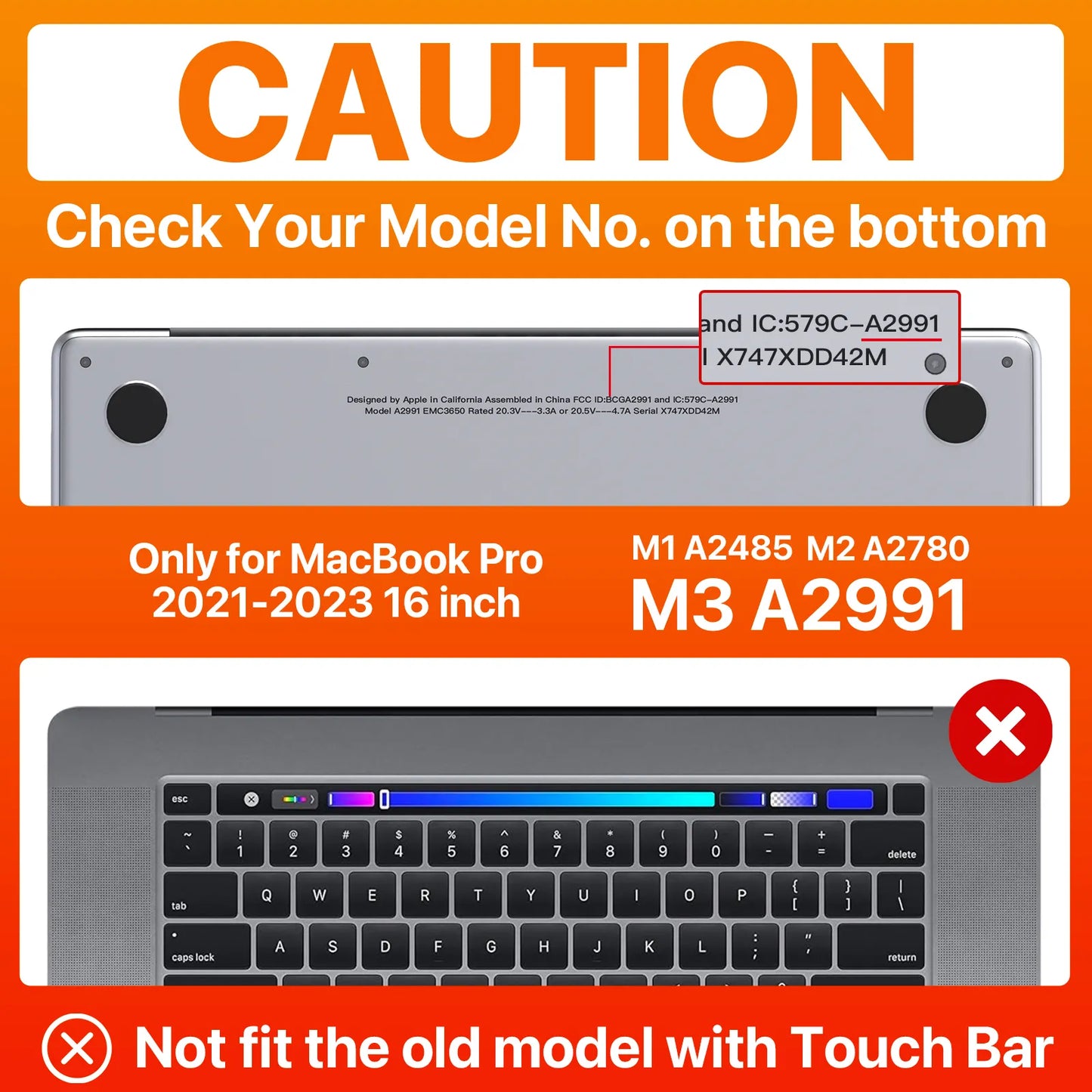 Soonjet Compatible for MacBook Air 13.6 inch Case M3 M2 2024-2022 - Matte Clear
