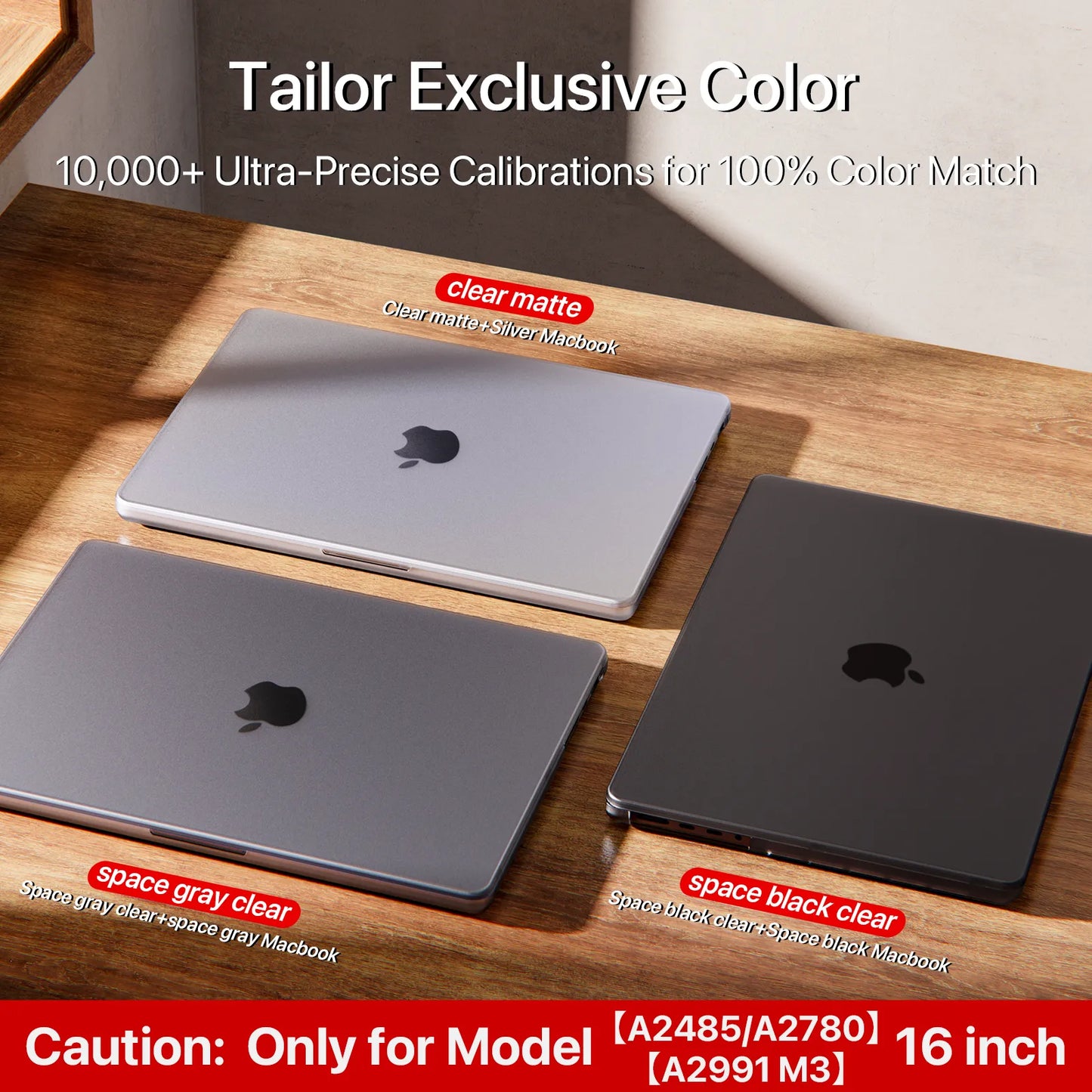 Soonjet Compatible for MacBook Air 13.6 inch Case M3 M2 2024-2022 - Matte Clear