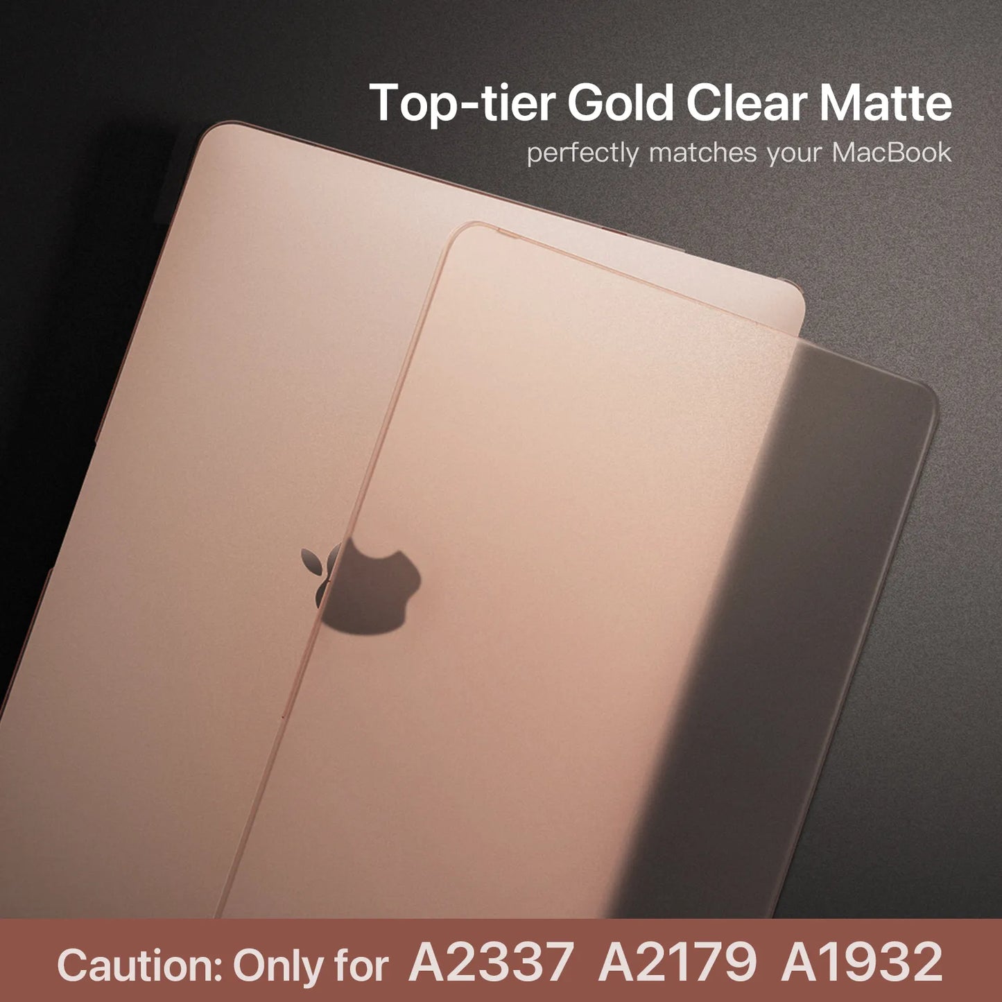 Soonjet Compatible for MacBook Air 13 inch Case M1 2020 - Gold Clear