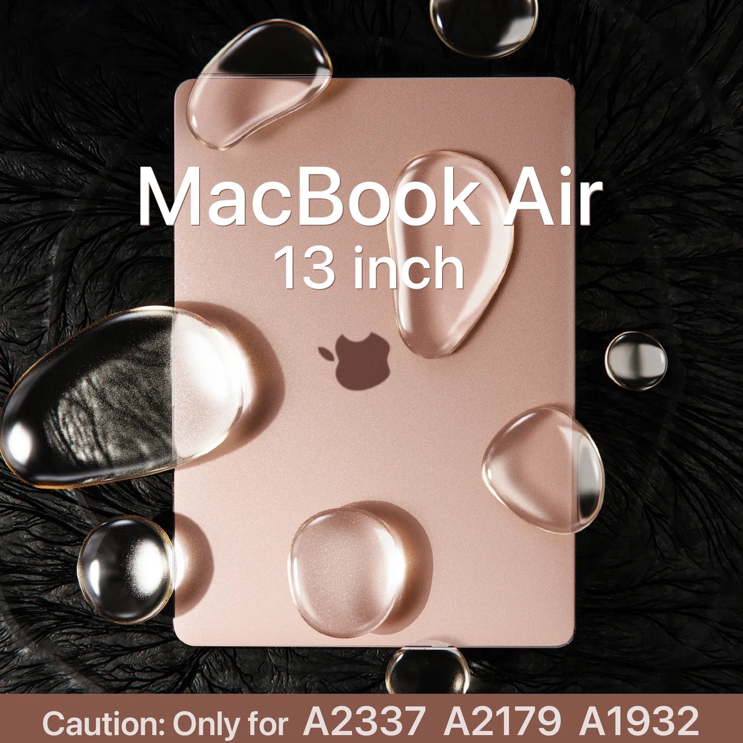 Soonjet Compatible for MacBook Air 13 inch Case M1 2020 - Gold Clear