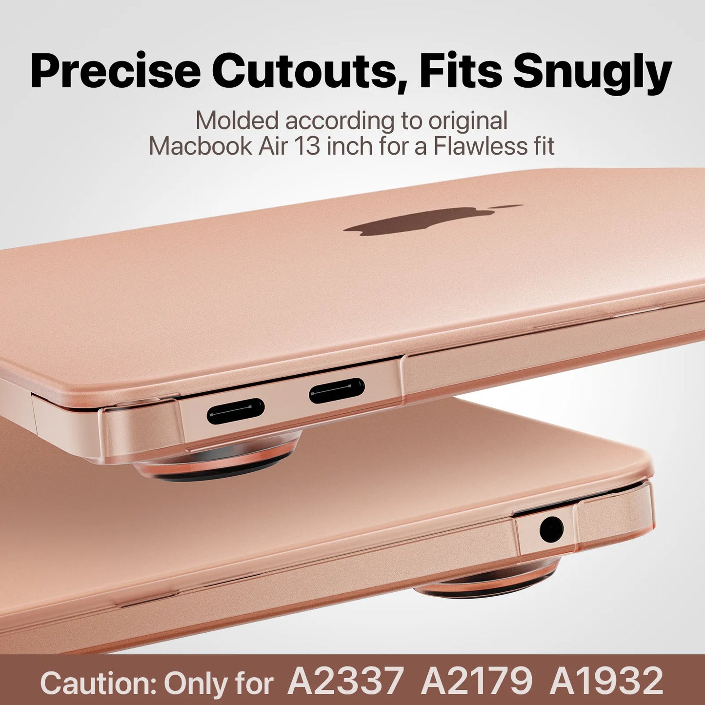Soonjet Compatible for MacBook Air 13 inch Case M1 2020 - Gold Clear