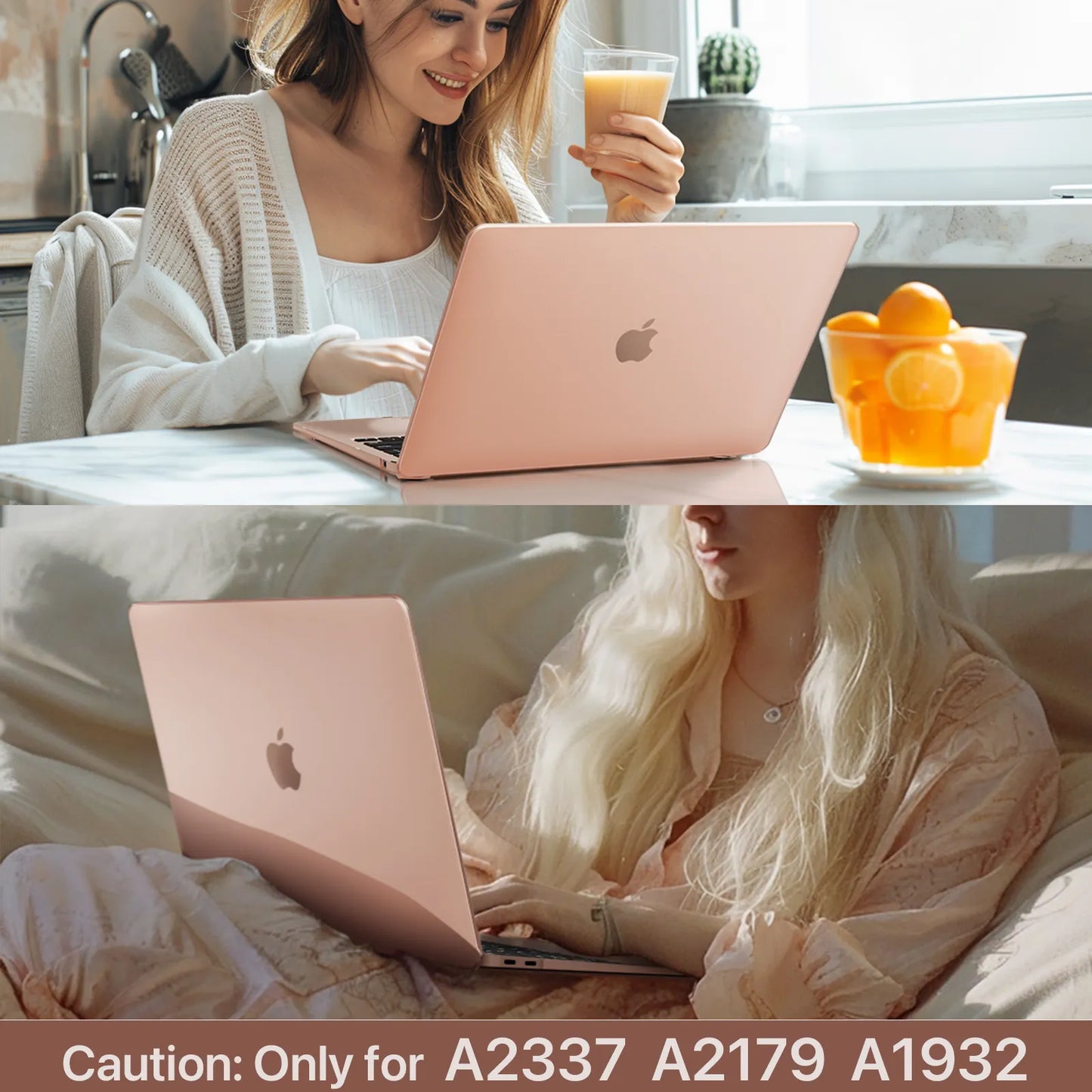 Soonjet Compatible for MacBook Air 13 inch Case M1 2020 - Gold Clear