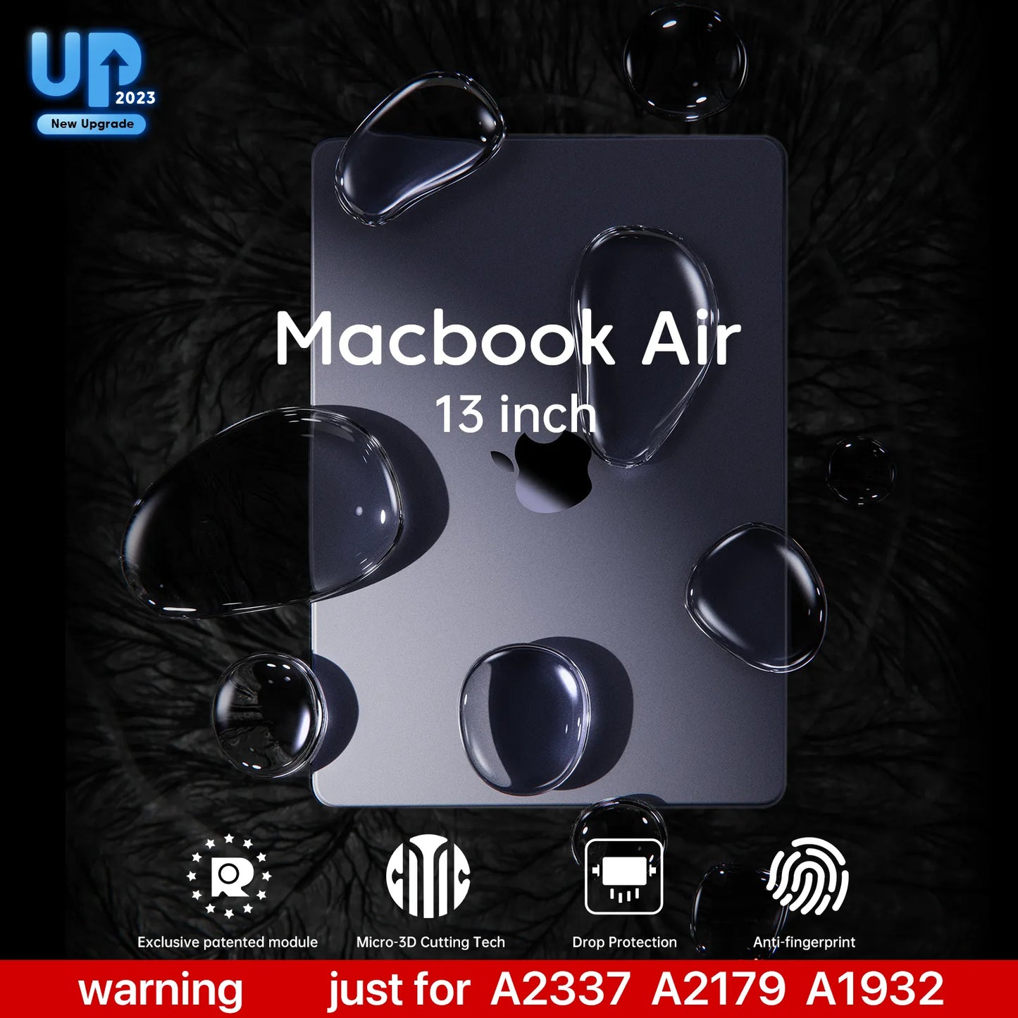 Soonjet Compatible for MacBook Air 13 inch Case M1 2020 2019 2018 - Matte Clear