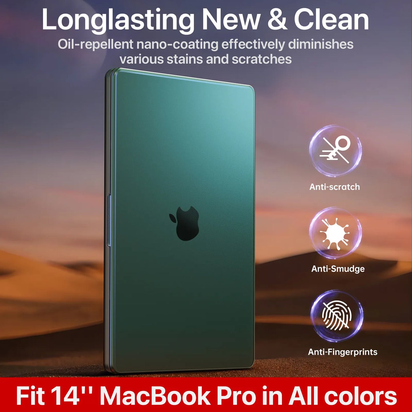 Soonjet for MacBook Pro 14 inch Case 2024-2021 M3 - Turquoise Green