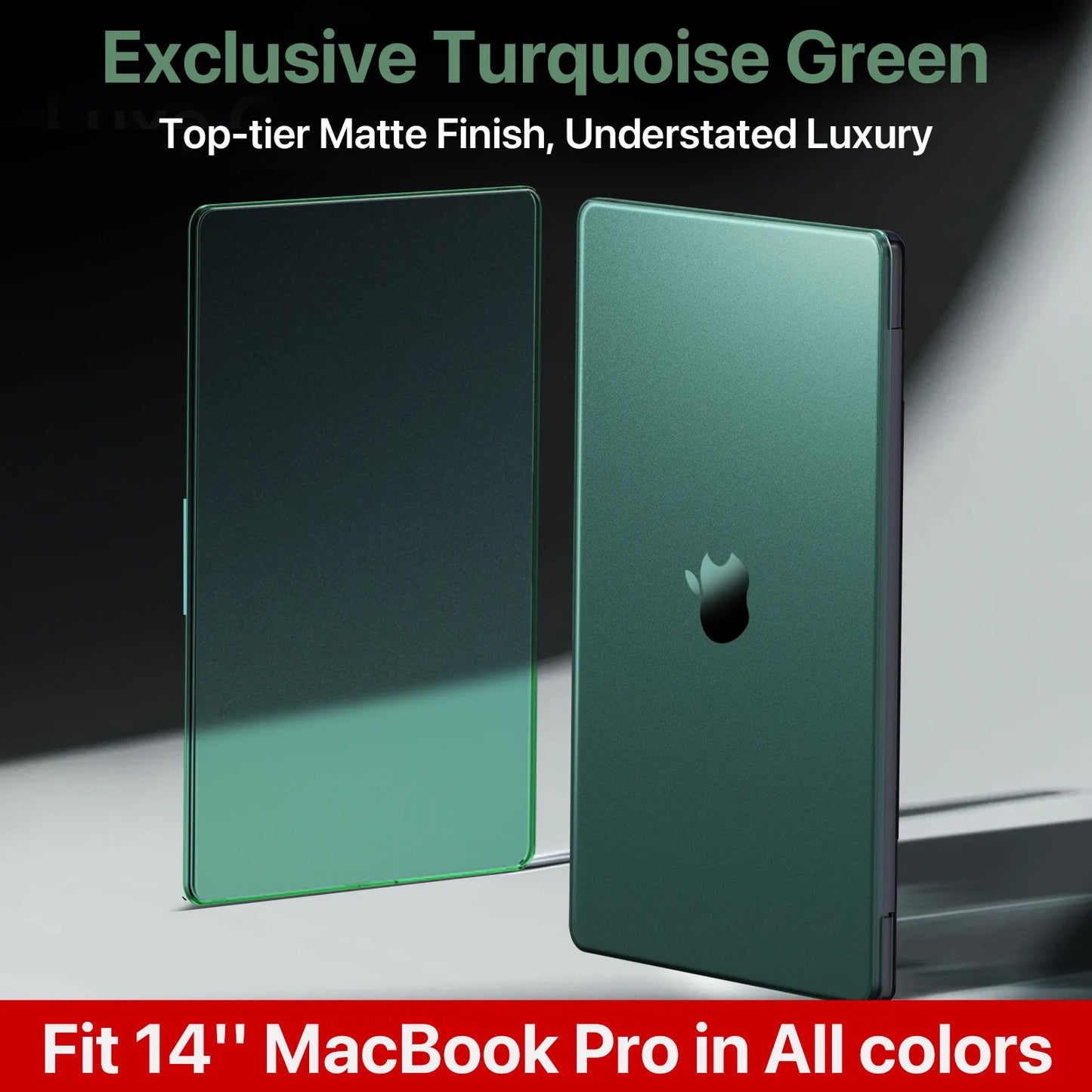 Soonjet for MacBook Pro 14 inch Case 2024-2021 M3 - Turquoise Green