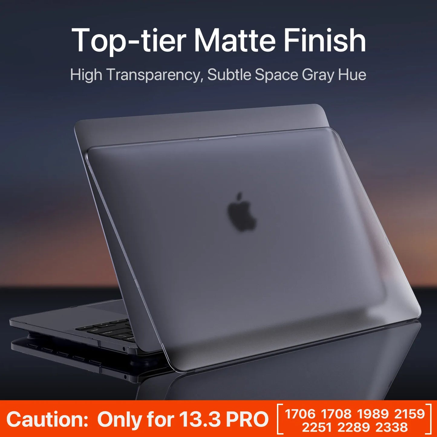 Soonjet for MacBook Pro 13 inch Case - Space Gray Clear