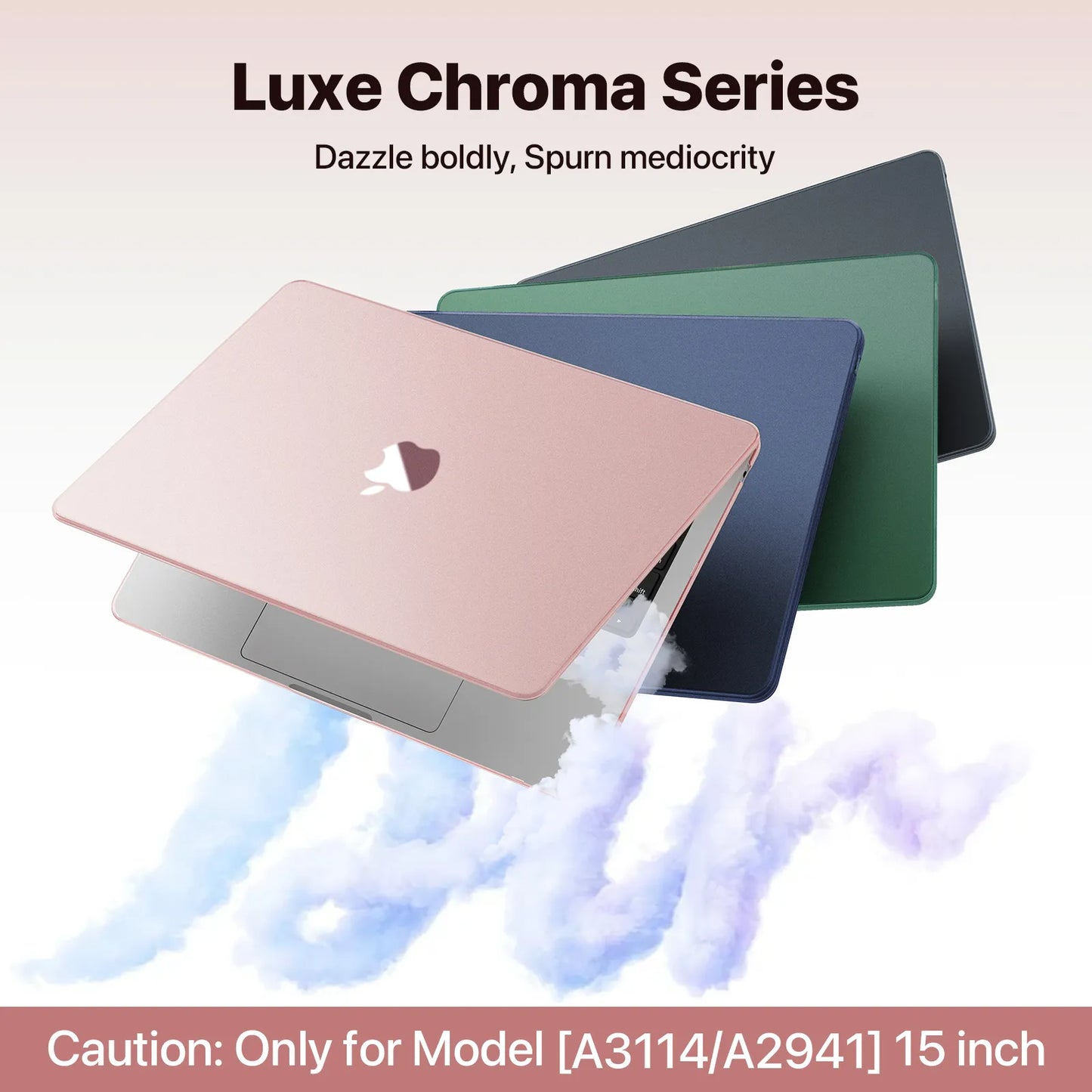 Soonjet Compatible with MacBook Air 13.6 inch Case 2022 2023 New M2 Rose Pink