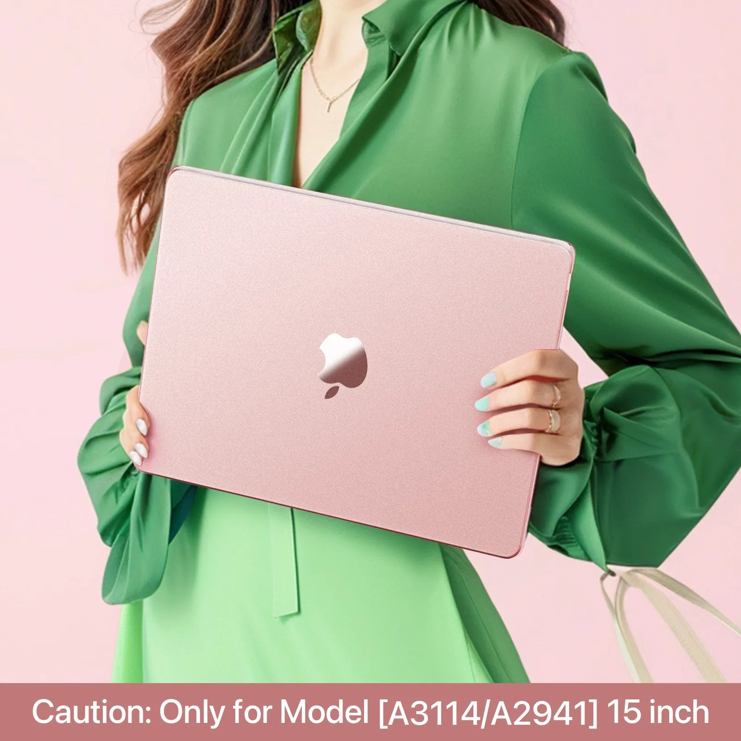 Soonjet Compatible with MacBook Air 13.6 inch Case 2022 2023 New M2 Rose Pink