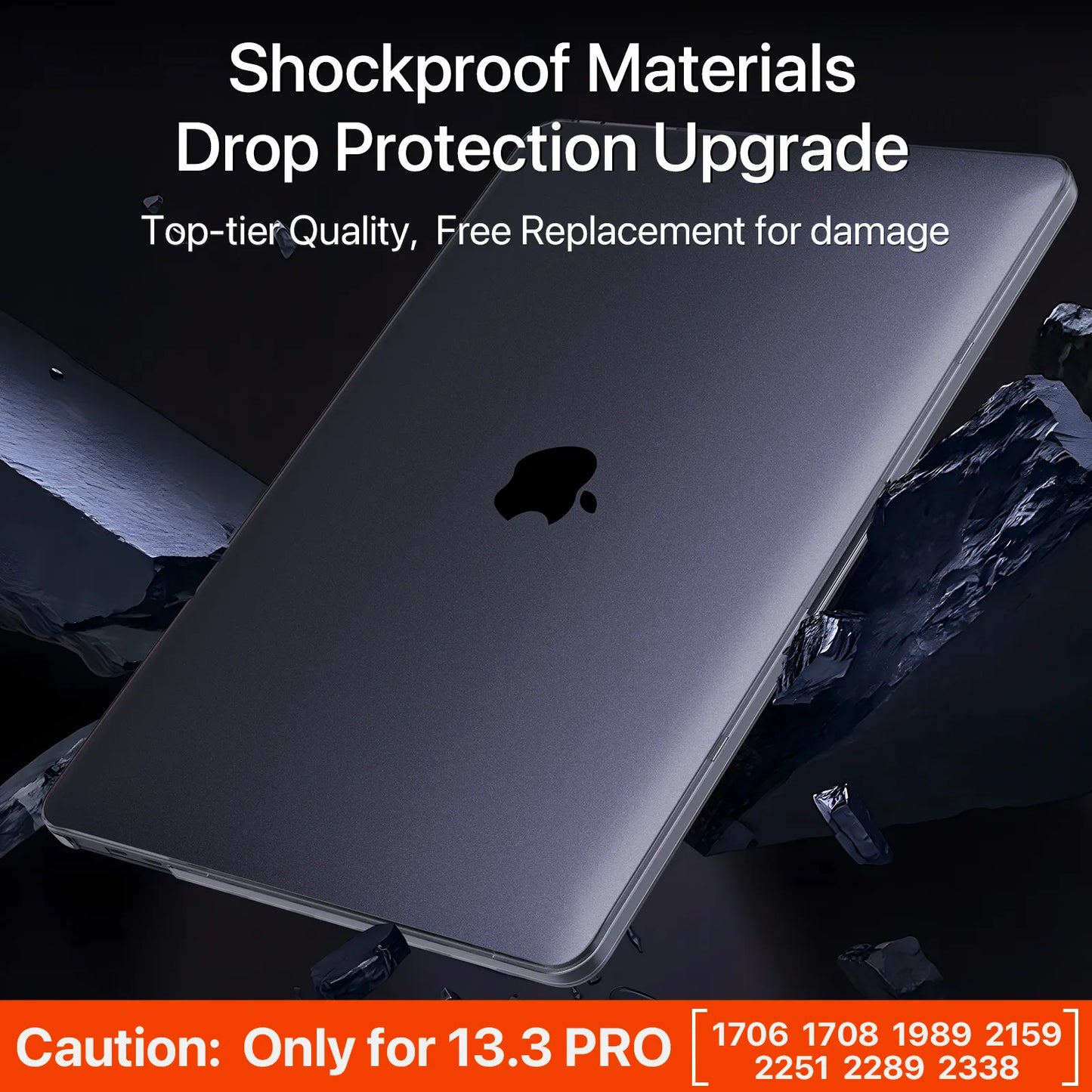 Soonjet for MacBook Pro 13 inch Case - Space Gray Clear