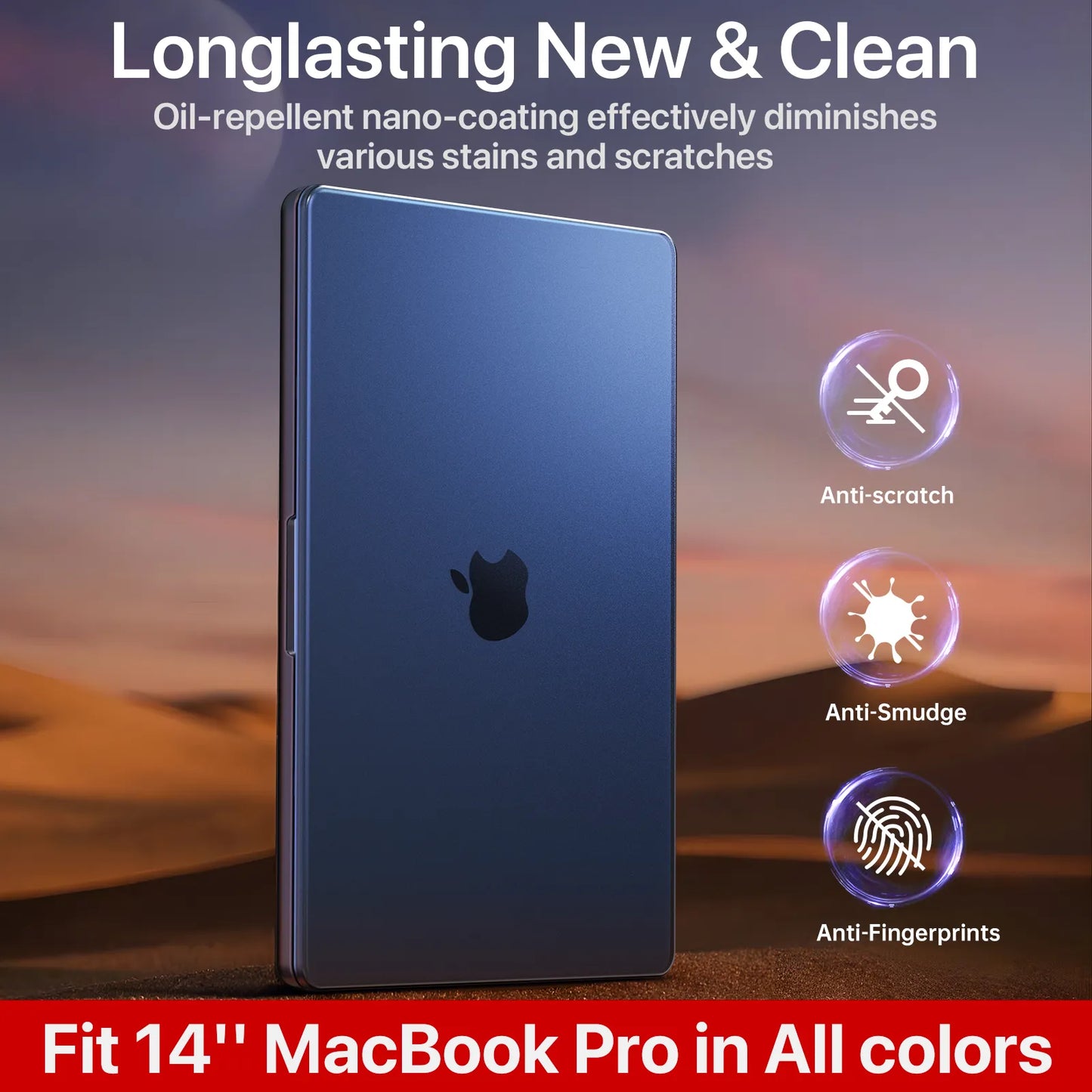 Soonjet for MacBook Pro 14 inch Case 2024-2021 M3 - Midnight Blue