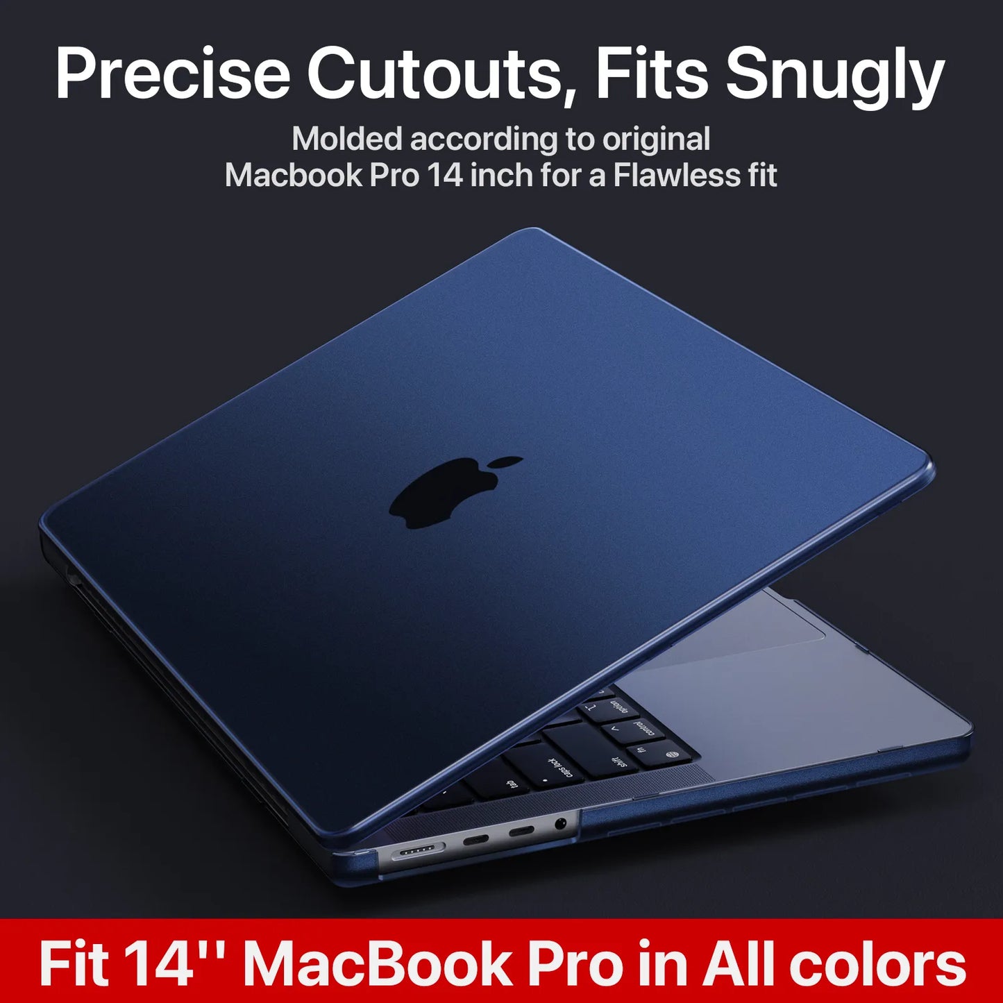 Soonjet for MacBook Pro 14 inch Case 2024-2021 M3 - Midnight Blue