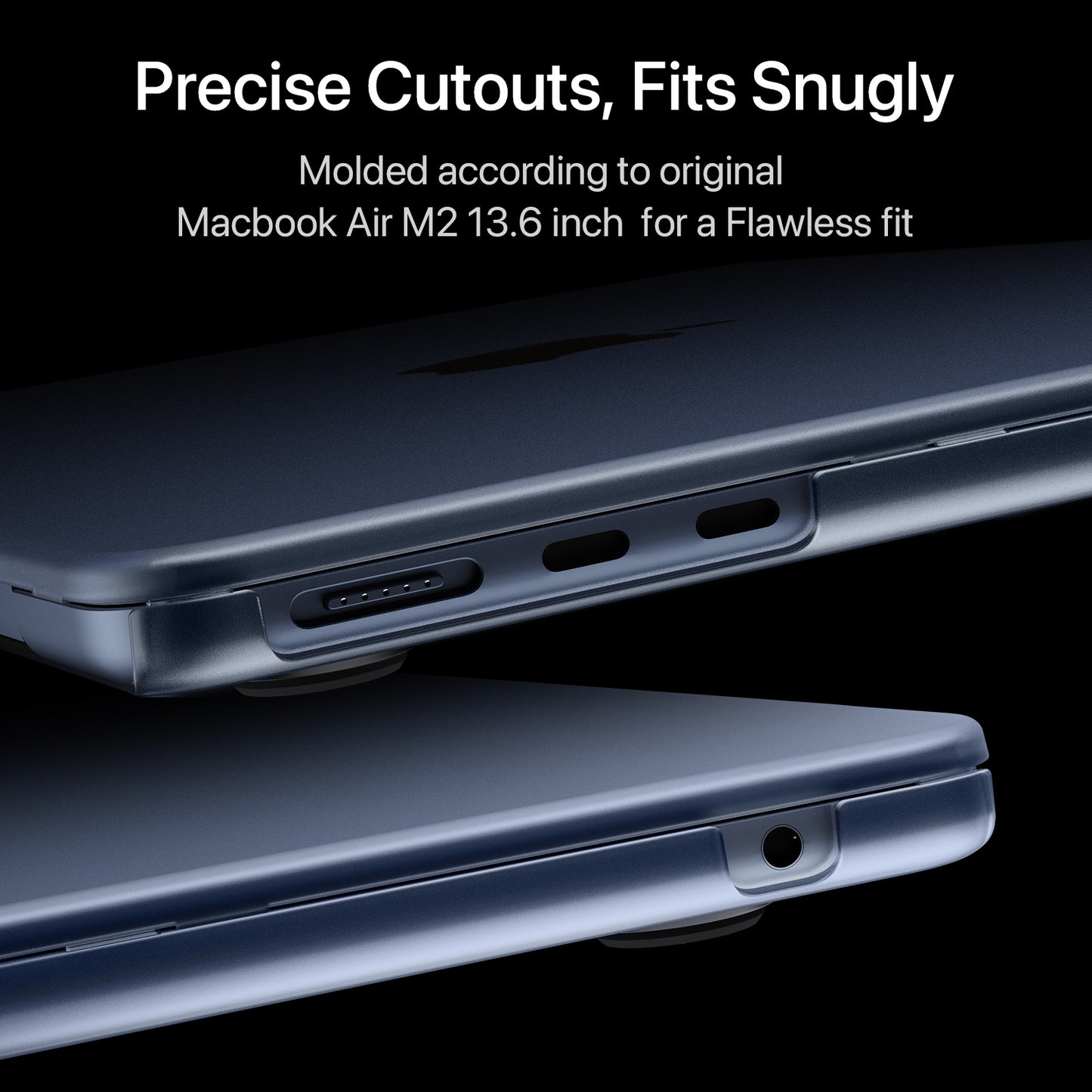 Compatible for MacBook Air 13.6 inch Case M3 M2 2024-2022 Release Model A3113 A2681, Sturdy Protective Plastic Hard Shell Case Cover for MacBook Air M2 13 inch Case