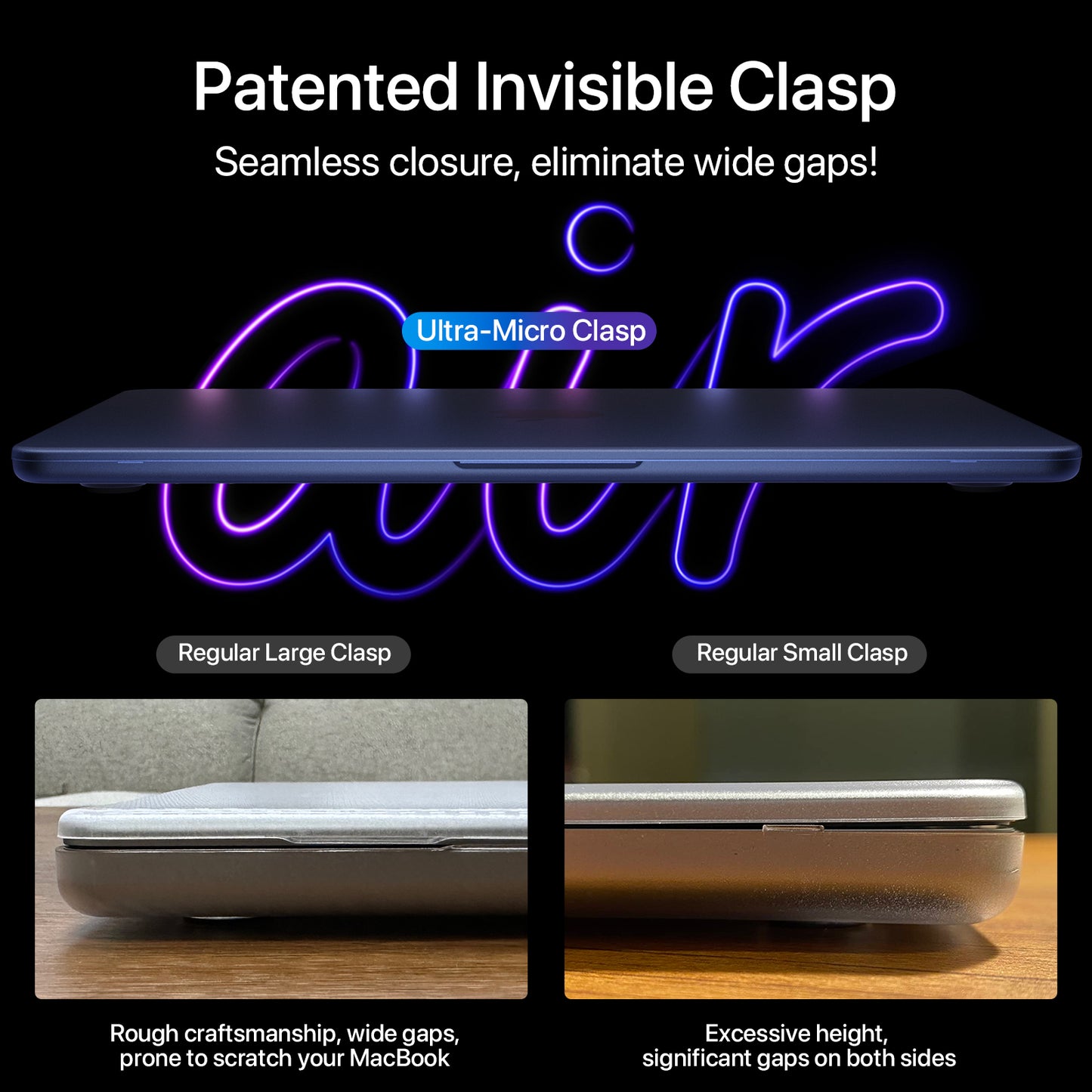 Compatible for MacBook Air 13.6 inch Case M3 M2 2024-2022 Release Model A3113 A2681, Sturdy Protective Plastic Hard Shell Case Cover for MacBook Air M2 13 inch Case