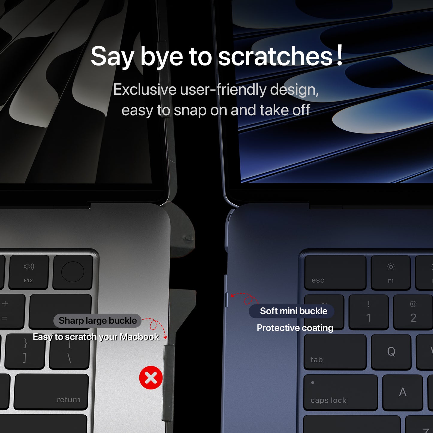Compatible for MacBook Air 13.6 inch Case M3 M2 2024-2022 Release Model A3113 A2681, Sturdy Protective Plastic Hard Shell Case Cover for MacBook Air M2 13 inch Case