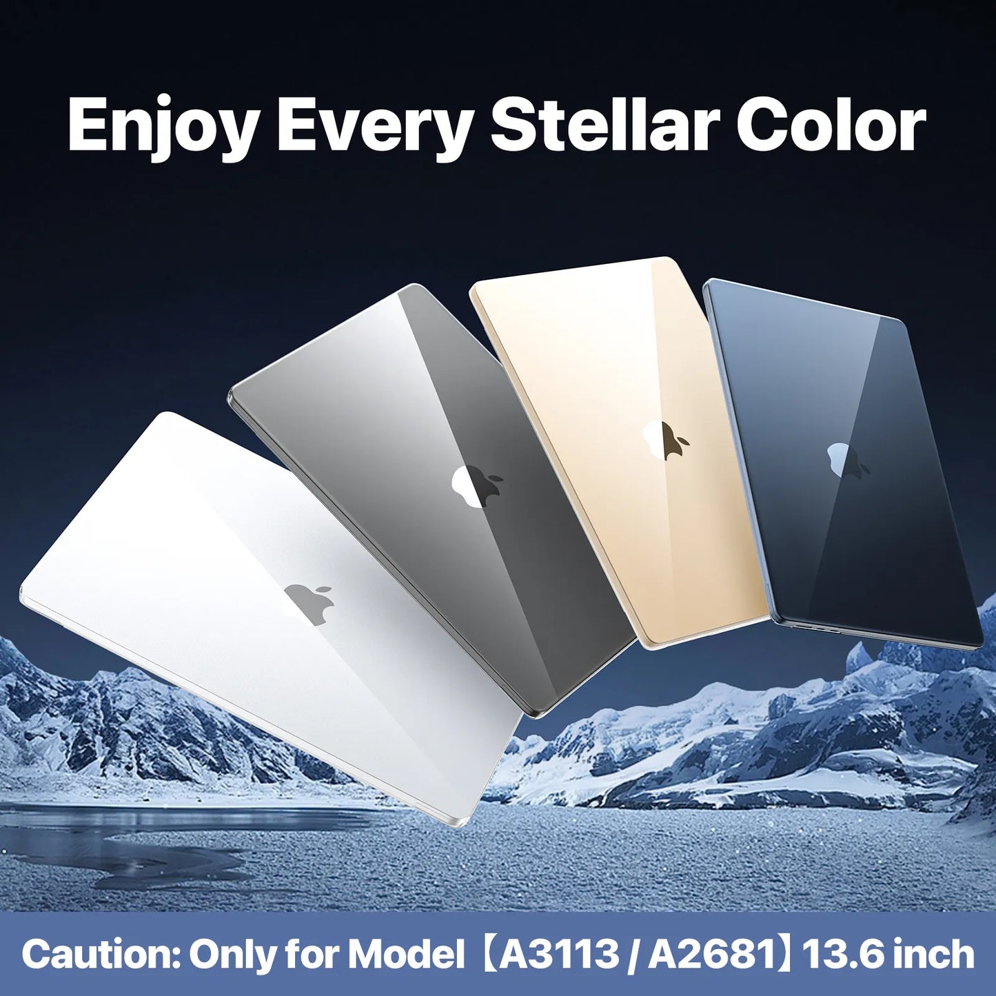 Soonjet for MacBook Air 13.6 inch Case - Crystal Clear