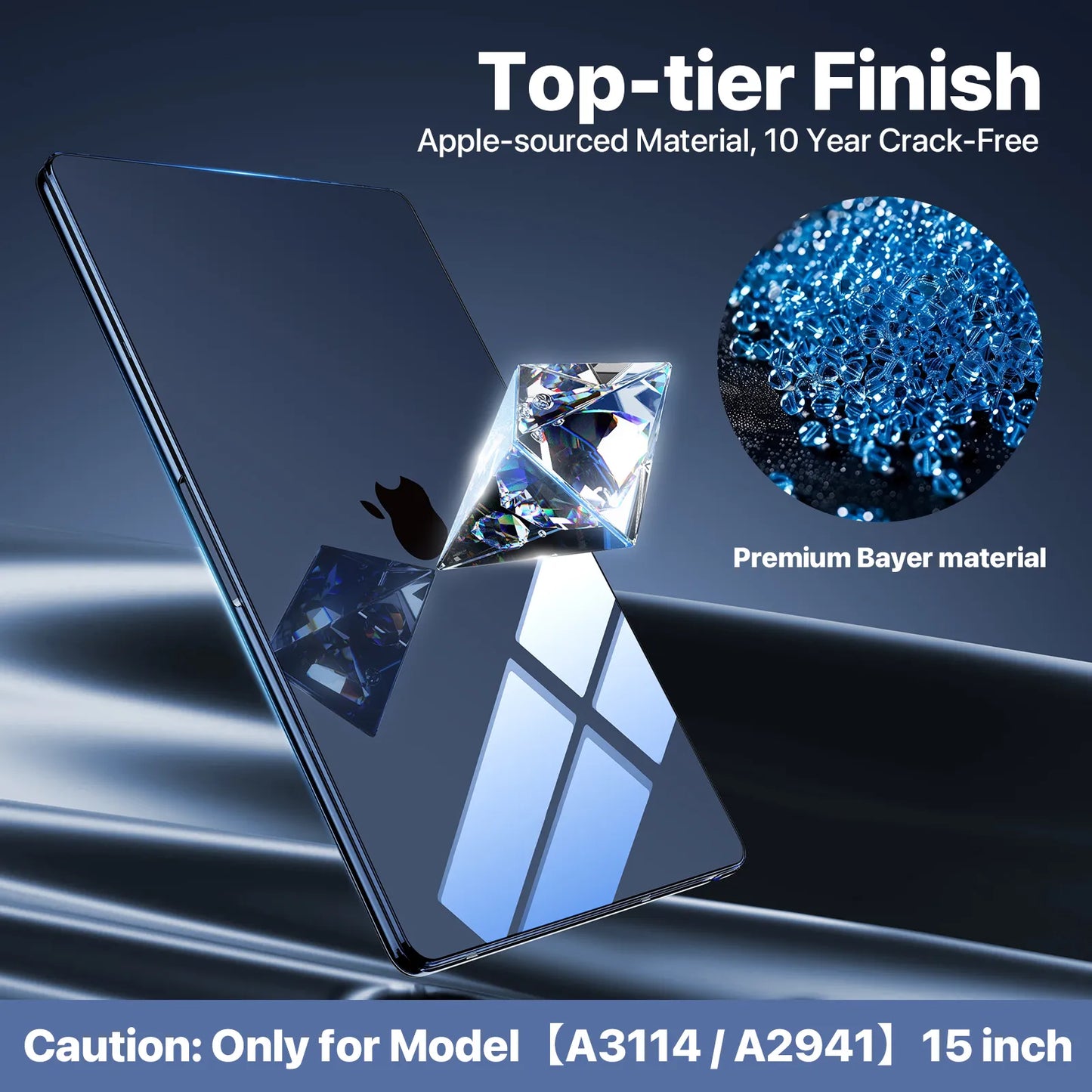 Soonjet for MacBook Air 15 inch Case - Crystal Midnight