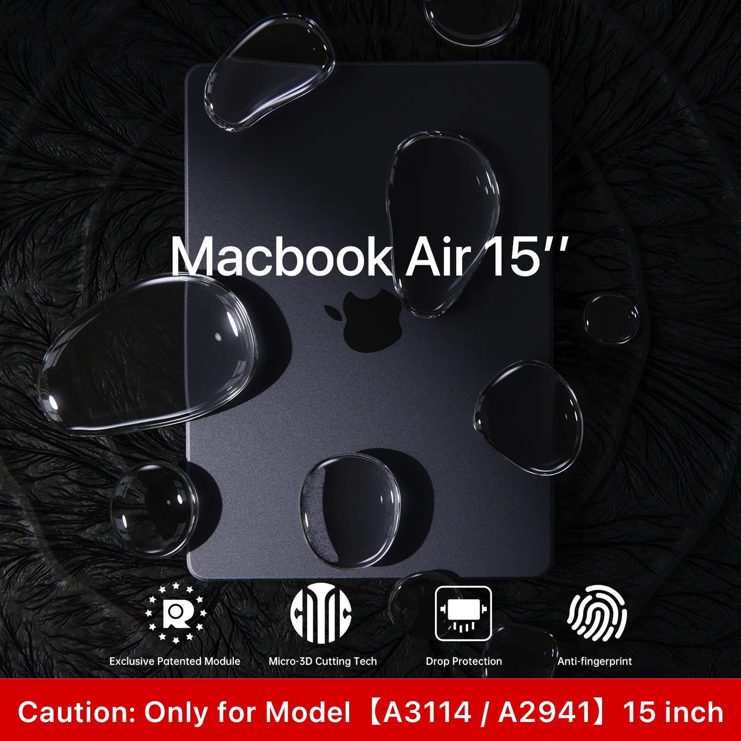 Soonjet Compatible for MacBook Air 15 inch Case - Space Gray Clear