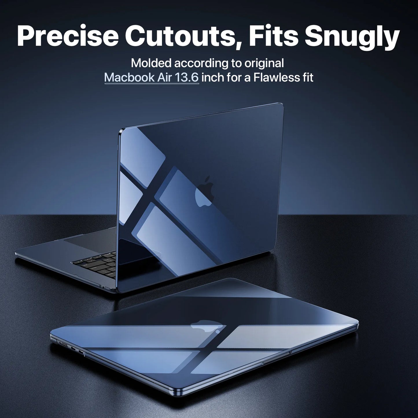 Soonjet for MacBook Air 13.6 inch Case - Crystal Midnight